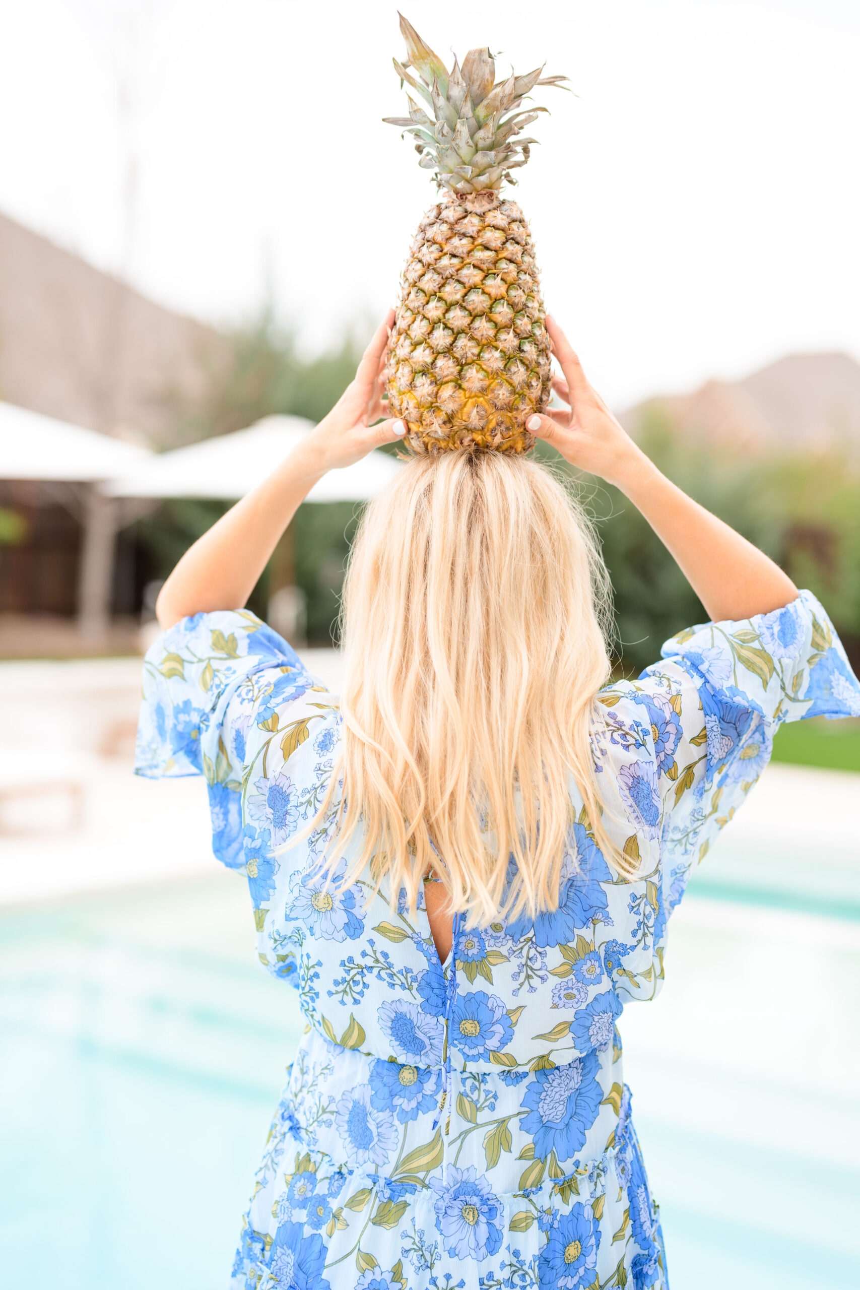 The Journey of Brooke, Lifestyle Enthusiast and Holistic Advocate | fashion, wellness, health, holistic, lifestyle, floral dress, spring dress, pool, blonde hair, spring